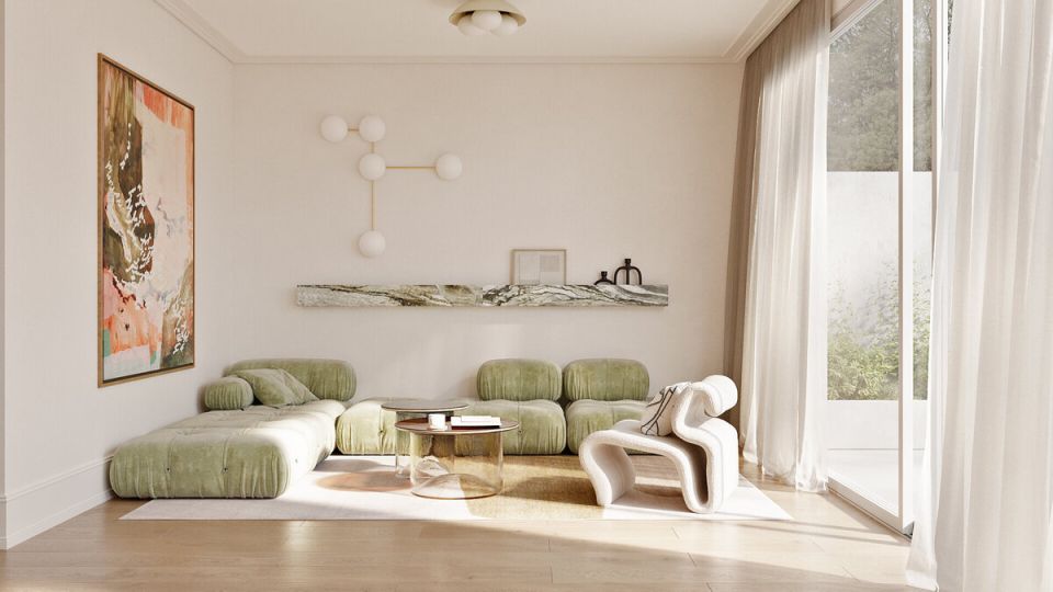 Laid-back tones, lush marble and an elegant, light-filled interior.